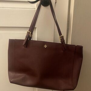 Tory Burch Dark Brown Leather Tote
